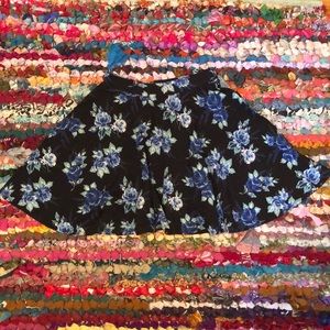 Floral print skater skirt